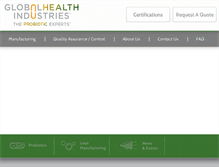 Tablet Screenshot of globalhealthindustries.com